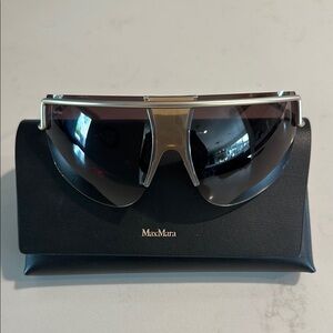MaxMara Silver Sunglasses with Case